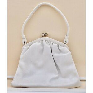 Vintage JR White Leather Purse and Change Purse